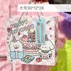 Bolsa de regalo de cumpleaños rosa con forma de cachorro, de gran tamaño, de alta apariencia, exquisita, de cartón de gran capacidad, regalo de bendición para amigos, portátil