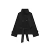 Roupas Femininas Europeias e Americanas Transfronteiriças AliExpress Venda Quente Moda Casual Gola Lapela Textura do Tecido Cinto Afunilamento na Cintura Jaqueta Curta