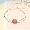 Pulsera sencilla de estilo coreano con flor de durazno y cristal de fresa Mori para estudiante con personalidad, pulsera de mejor amiga para mujer 2021