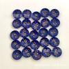 Botón de madera negro/azul de 15 mm con cuenco con imagen, hermoso botón de madera decorativo con forma de cuenco para niños, 100 por paquete