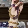 Diseño de Pulsera de Amatista Natural, Pulsera de Citrino con Múltiples Gemas, Accesorio Zodiacal para Girar la Fortuna, Envío Directo de Fábrica de Joyería Xiaohongshu