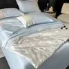 2026 Nuevo Modelo Laisai Seda de Hielo Parche Bordado Patchwork Jacquard Tencel Lavado Colcha de Verano Colcha de Aire Acondicionado Juego de Cuatro Piezas