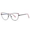 Gafas ópticas de moda 3099 pintura de puntos bicolor gafas anti-luz azul montura de mujer Europa y Estados Unidos transfronterizo nuevo espejo plano punto