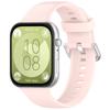 Para Huawei watchFit3 Pulseira de silicone Huawei Fit3 Mesma fivela prateada Huawei Watch Fit3 Silicone de cor sólida