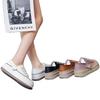 Sapatos brancos pequenos de sola macia para mulheres, dois sapatos de sola grossa, nova moda primavera 2025, respirável, sapatos casuais para todos os tipos de combinações, maré