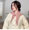 Bufanda Triangular de Lana Suave Estilo Coreano, Fresca y Sencilla, con Protección para el Cuello, Versátil para Mujer, Calentador de Cuello Multifuncional para Primavera, Otoño e Invierno