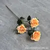 Rosa Moca Diamante Rosa Rosa Borda Enrolada Flor de Móveis Decoração Flor Adereços de Casamento Flor Decorativa Rosa Artificial