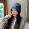 Gorro de Punto de Perro Salchicha de Dibujos Animados para Mujer, Versión Coreana de Otoño e Invierno, Gorro de Lana Grueso y Cálido Holgado, Gorro de Moda Versátil a Prueba de Frío