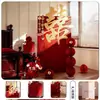 Nova Decoração de Personagem Dupla Felicidade Estilo Chinês em Placa de KT para Montagem de Atmosfera de Quarto de Casamento, Placa de Boas-Vindas para Casa Nova, Conjunto 3D para Sala de Estar