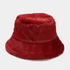 Chapéu de Pescador Personalizado de Imitação de Pelo de Coelho Liso de Inverno, Chapéu de Balde Plush Espesso Cor Macaron Proteção de Orelha Quente