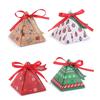 Caja de regalo navideña, caja triangular, caja de papel para dulces, caja de azúcar triangular con cara grande de Papá Noel, caja de regalo de comercio exterior, venta al por mayor