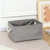 Caja de Almacenamiento de Lona de Lino Japonés Caja de Almacenamiento para Ropa Edredón Caja de Almacenamiento para Artículos Varios Caja de Almacenamiento con Tapa Ropa Sucia