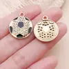 10 Bolas Chapadas Colgantes con Goteo de Aceite Deportes Rugby Fútbol Diamante de Punto Colgante Colgante Llavero DIY Accesorios de Joyería