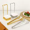 Soporte para Cucharas de Acero Inoxidable Dorado Estante Restaurante Cuchara para Servir Colador Estante Bandeja para Cuchara de Arroz Almacenamiento de Clips para Buffet