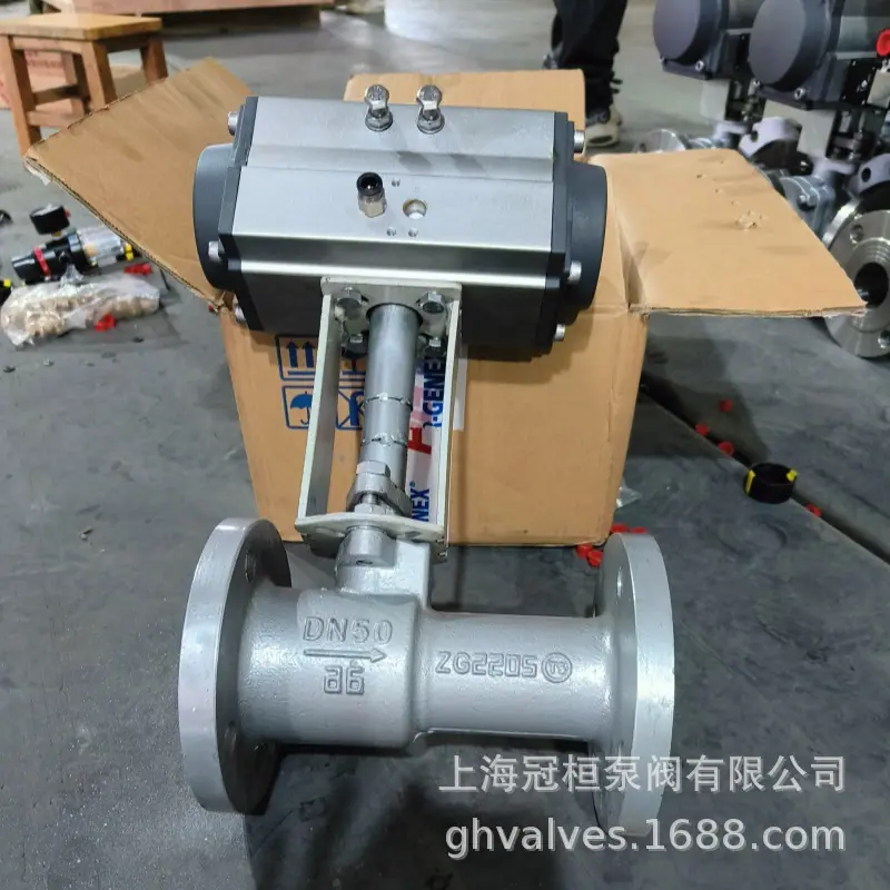 Q641F气动一体式高温球阀