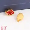 Colgante de aleación de zinc estilo chino de tortuga dorada, pez koi de oro antiguo, futuro como brocado, accesorios de la marca Lucky, hechos a mano con cuentas DIY