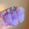 Pendientes de Flor Coloridos con Aguja de Plata Estilo Vacaciones de Verano, Pendientes de Moda de Lujo Ligero de Alta Gama, Accesorios para Orejas de Nicho para Mujeres