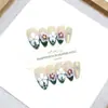 Daiyueda Unhas Vestíveis Puras Feitas à Mão Outono e Inverno Novo B274 Totalmente Pintadas à Mão Esculpidas Elegantes Estilo Exportação Patch de Arte para Unhas