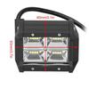 Trinocular 48W carro levou luz de trabalho lente 4D 16 contas de lâmpada off-road veículo holofote modificado farol farol
