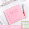 Planificador Diario Portátil Mini Cuaderno de Bolsillo Cuadrado de Alto Valor con Ranura para Bolígrafo Libro de Horarios