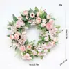 Nueva Corona de Flores Artificiales de Peonía para Fiestas Navideñas, Guirnalda de Flores de Hortensia, Decoración del Hogar, Arreglo de Boda, Transfronterizo