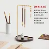 Soporte para pinceles de nogal Lanzhai Huishan para los Cuatro Tesoros del Estudio, Caja de almacenamiento especial para colgar pinceles, Soporte para pinceles para principiantes
