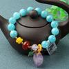 Pulsera de Anillo Único de Cristal para Mujer Pulsera DIY Super Siete Amatista Anillo Único para Mujer Piedra de Tianhe Fresas de Cristal Pulsera