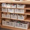 Cesta de Almacenamiento de Escritorio Armario Caja de Almacenamiento Misceláneo Hogar Merienda Papelería Cesta de Almacenamiento Oficina Archivo Cesta de Almacenamiento de Plástico
