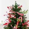 Nuchi Ornamentos de Galho de Natal Transfronteiriços Vara Torcida de Bengala Doce Decorações Penduradas Decoração de Árvore de Natal Arranjo de Festa de Feriado