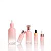 Botella Gotero Rosa de 5 ml, Botella Dispensadora de Líquido Esencia, Botella de Vidrio con Gotero Degradado de 15 ml para Aceite Esencial, Botella Vacía con Tipo Gotero