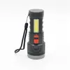 Lanterna LED Portátil para Exterior Luz Forte Recarregável Doméstica de Emergência Luz Lateral COB Refletor Lanterna de Longa Duração