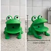 Estante Secador de Esponja con Forma de Rana Impreso en 3D, Estante de Almacenamiento para Paños de Cocina, con Agujeros de Drenaje Integrados