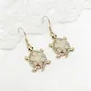 Pendientes Colgantes de Tortuga con Goteo de Aceite, Sencillos y Lindos, Lujo Ligero con Diamantes, Regalo para Novia, Pendientes de Tortuga, Transfronterizo