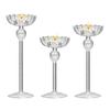 Candelabro de rayas de patas altas de estilo europeo, decoración del hogar, suministros para bodas, cenas románticas a la luz de las velas, accesorios para candelabros