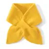 Cachecol de Cashmere Outono e Inverno para Meninos e Meninas, Cachecol Pequeno Quente Cruzado em Forma de Coração com Laço, Protetor de Pescoço de Cashmere