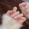Uñas Postizas Usables, Uñas Usables Hechas a Mano, Uñas Ojo de Gato al por Mayor, Piezas de Uñas Usables, Piezas de Uñas para Manicura Usables Estilo Corto