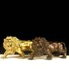 Adornos de león de latón puro león de cobre adornos para el hogar decoración de escritorio de sala de estar regalos artesanales adornos al por mayor