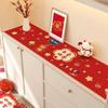Alfombrilla para Mesa de Aparador de Año Nuevo Mantel Festivo Rojo Mesa de TV 2025 Alfombrilla Protectora para Mesa de Gabinete de Zapatos Alfombrilla Anti-Suciedad