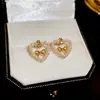 Pendientes de Borla Geométrica de Perla con Circonita de Aguja Plateada Pendientes Elegantes de Lujo Ligero Pendientes de Moda Exquisitos Versátiles para Mujer