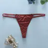 Braguitas eróticas de satén europeas y americanas, frescas, sedosas, con diseño calado, de moda, color liso, refuerzo de algodón, tiro bajo, tanga estilo japonés