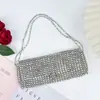 Nova Bolsa Vintage Prata Metálica com Contas 2026, Bolsa de Mão/Ombro para Celular Tecida Artesanal de Nicho de Alta Qualidade para Mulheres