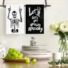 Toalha de cozinha de microfibra temática de caveira peculiar e moderna, transfronteiriça, decoração de Halloween, pano de limpeza, pano de prato