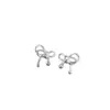 Aretes de Lazo para Mujer, Exquisitos, Delicados, Sencillos, de Alta Gama, Diseño de Nicho, Joyería para Orejas Versátil y de Moda para el Día a Día