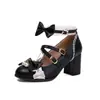 2025 Nuevos Zapatos Lolita para Mujer Dulce Lazo Correa de Viaje Zapatos de Tacón Grueso 32-43 talla grande Zapatos de Comercio Exterior