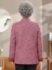 Roupas de outer wear de outono e inverno para mulheres de meia-idade e idosas, roupas estilosas de vovó, blusas plus size de caimento solto para mães, roupas para idosos