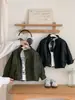 Chaqueta de Cuero para Niños Primavera y Otoño 2026 Nuevo Estilo de Otoño Versión Coreana Elegante Abrigo de Cuero para Niños y Jóvenes
