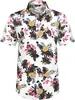 Nova Camisa Casual Estilo Havaiano Solta Estampada Floral Juvenil