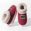 Pantuflas de algodón de pana para hombre y mujer, con talón cubierto y forro de felpa, zapatos de interior antideslizantes para el hogar para personas mayores, cálidos para el invierno