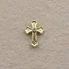 Decorações de Nail Art em Liga Metálica com Cruz Dourada, Novos Strass Metálicos Retrô, Acessórios de Pérola Super Brilhantes, Decorações de Nail Art para Atacado
