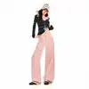 Jeans Rectos de Mujer de Moda 2026 Estilo Americano Caída Hasta el Suelo Adelgazantes Lyocell Soporta Dropshipping